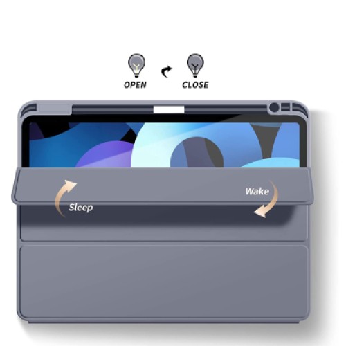 Чехол для планшета BeCover Tri Fold Soft TPU mount Apple Pencil Apple iPad Air 5 (2022) 10.9" Purple (708455)