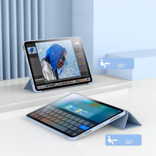 Чехол для планшета BeCover Tri Fold Soft TPU Silicone Apple iPad 10.9" 2022 Light Blue (708522)