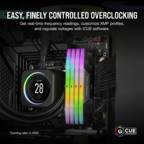 Модуль памяти для компьютера DDR5 32GB (2x16GB) 5200 MHz Vengeance RGB Corsair (CMH32GX5M2B5200C40)