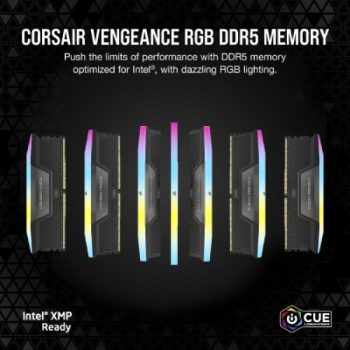 Модуль памяти для компьютера DDR5 32GB (2x16GB) 5200 MHz Vengeance RGB Corsair (CMH32GX5M2B5200C40)