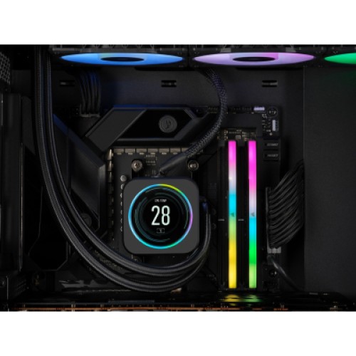 Модуль памяти для компьютера DDR5 32GB (2x16GB) 5200 MHz Vengeance RGB White Corsair (CMH32GX5M2B5200C40W)