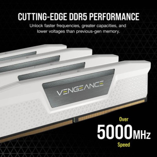 Модуль памяти для компьютера DDR5 32GB (2x16GB) 5600 MHz Vengeance White Corsair (CMK32GX5M2B5600C36W)