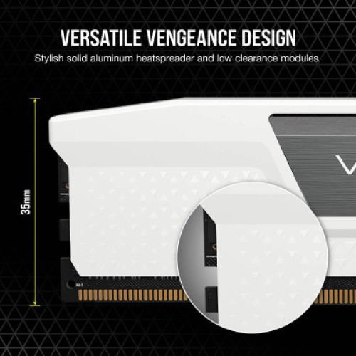Модуль памяти для компьютера DDR5 32GB (2x16GB) 5600 MHz Vengeance White Corsair (CMK32GX5M2B5600C36W)