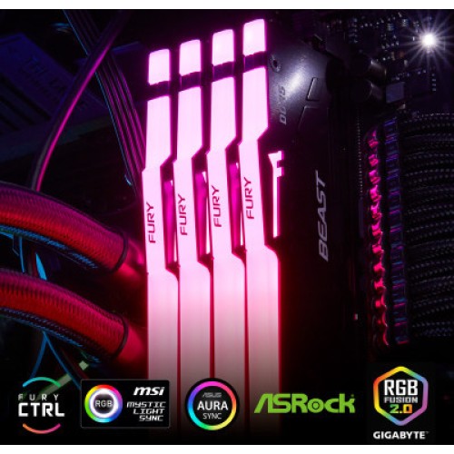 Модуль памяти для компьютера DDR5 32GB 5200 MHz Beast RGB EXPO Kingston Fury (ex.HyperX) (KF552C36BBEA-32)