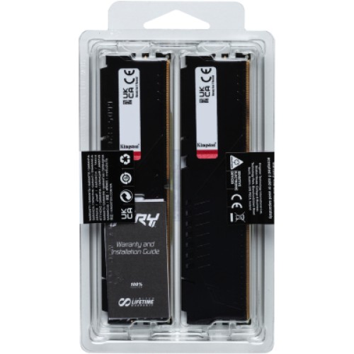 Модуль памяти для компьютера DDR5 64GB (2x32GB) 5200 MHz Beast Black Kingston Fury (ex.HyperX) (KF552C36BBEK2-64)