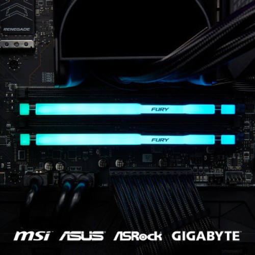 Модуль памяти для компьютера DDR5 64GB (2x32GB) 5200 MHz Beast RGB EXPO Kingston Fury (ex.HyperX) (KF552C36BBEAK2-64)