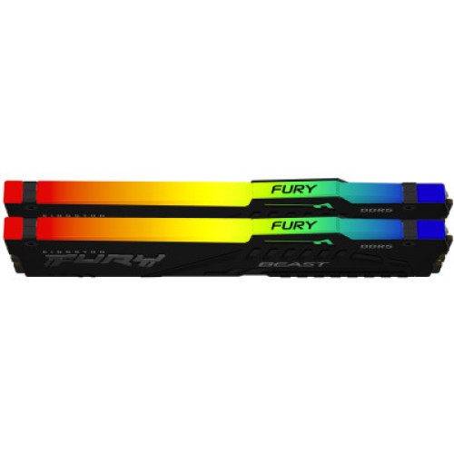 Модуль памяти для компьютера DDR5 64GB (2x32GB) 5200 MHz Beast RGB EXPO Kingston Fury (ex.HyperX) (KF552C36BBEAK2-64)