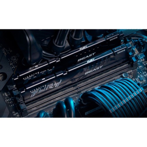 Модуль памяти для компьютера DDR5 64GB (2x32GB) 5200 MHz Beast Black Kingston Fury (ex.HyperX) (KF552C40BBK2-64)