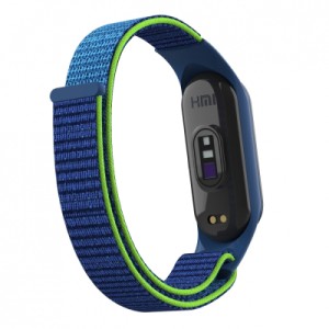 Ремешок для фитнес браслета Armorstandart нейлоновый для Xiaomi Mi Band 7/6/5/4 Blue/Green (ARM67844)