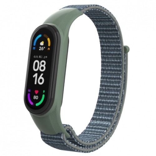 Ремешок для фитнес браслета Armorstandart нейлоновый для Xiaomi Mi Band 7/6/5/4 Military Green (ARM67845)