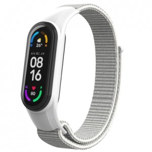 Ремешок для фитнес браслета Armorstandart нейлоновый для Xiaomi Mi Band 7/6/5/4 White (ARM67840)