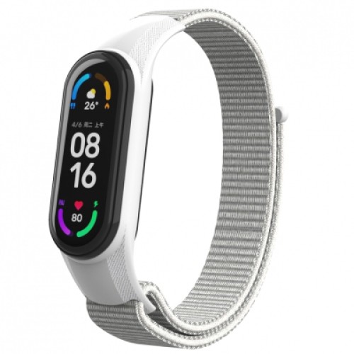 Ремешок для фитнес браслета Armorstandart нейлоновый для Xiaomi Mi Band 7/6/5/4 White (ARM67840)