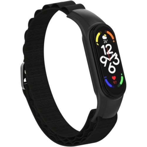 Ремешок для фитнес браслета Armorstandart AlpinaStyle Band для Xiaomi Mi Band 7/6/5/4 Black (ARM64987)