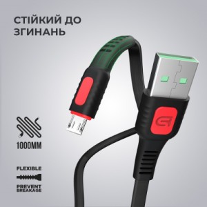 Дата кабель USB 2.0 AM to Micro 5P 1.0m AR15 2.4A black Armorstandart (ARM59535)