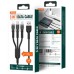 Дата кабель USB 2.0 AM to Lightning + Micro 5P + Type-C PD-B94th Black Proda (PD-B94th-BK)