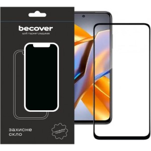 Стекло защитное BeCover Poco M5s Black (709252)