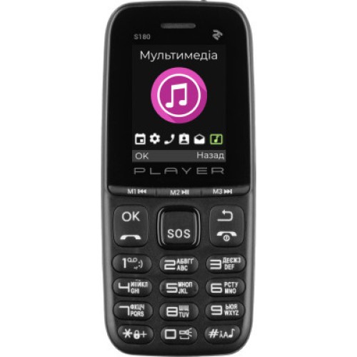 Мобильный телефон 2E S180 2021 Black (688130243377)