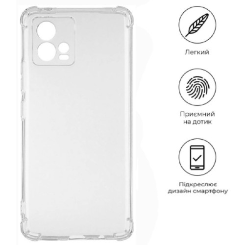 Чехол для мобильного телефона BeCover Anti-Shock Motorola Moto G72 Clear (709317)