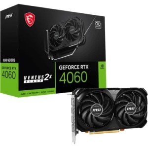 Видеокарта MSI GeForce RTX4060 8Gb VENTUS 2X BLACK OC (RTX 4060 VENTUS 2X BLACK 8G OC)