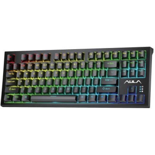 Клавиатура Aula F3032 Keycaps Plus 21 Dark Yellow Keys KRGD Red USB UA Black (6948391204673)