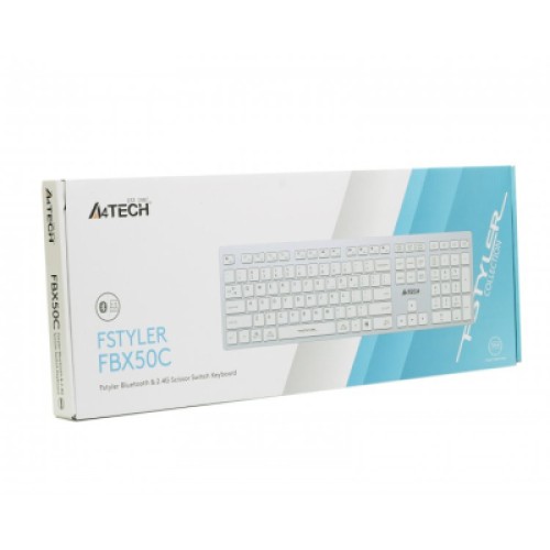 Клавиатура A4Tech FBX50C USB/Bluetooth White (FBX50C White)