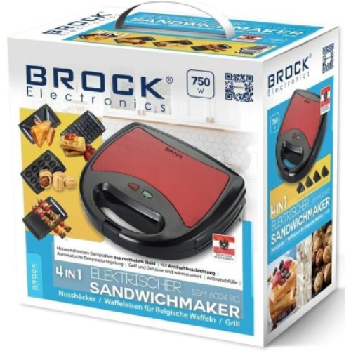 Сэндвичница Brock SSM 6004 RD (SSM6004RD)