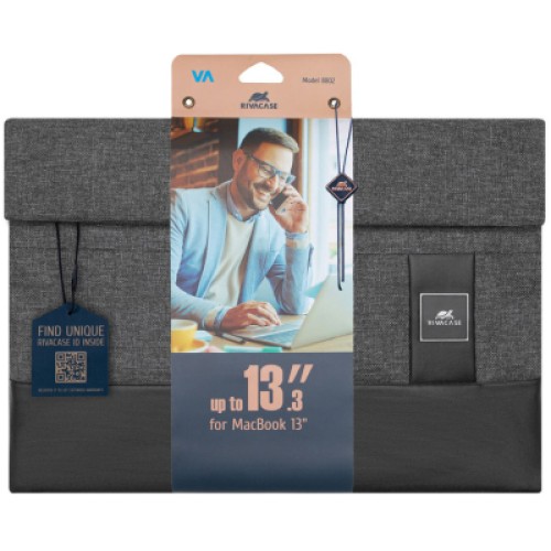 Чехол для ноутбука RivaCase 13.3" 8802 (Black) "Lantau", меланж (8802Black)