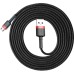 Дата кабель USB 2.0 AM to Micro 5P 3.0m 2A Red-Black Baseus (CAMKLF-H91)