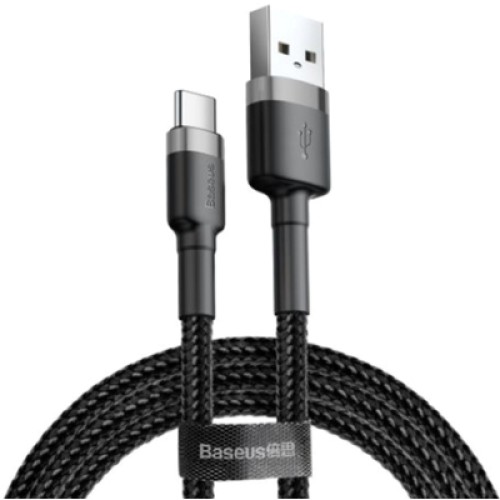 Дата кабель USB 2.0 AM to Type-C 3.0m 2A Gray-Black Baseus (CATKLF-UG1)