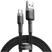 Дата кабель USB 2.0 AM to Type-C 3.0m 2A Gray-Black Baseus (CATKLF-UG1)
