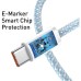 Дата кабель USB-C to USB-C 1.0m 5A Blue Baseus (CALD000203)