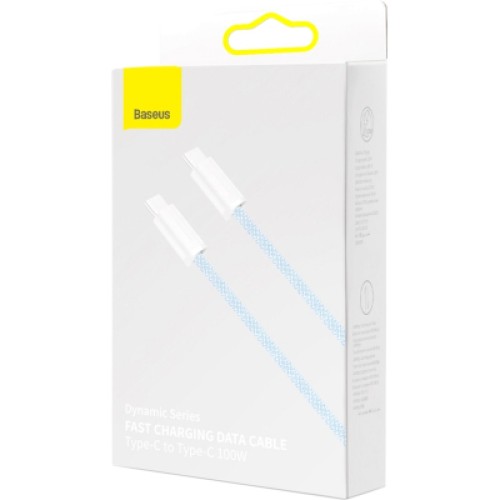 Дата кабель USB-C to USB-C 1.0m 5A Blue Baseus (CALD000203)
