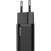 Зарядное устройство Baseus 1xUSB 25W (USB-C) + Cable Type-C black (TZCCSUP-L01)