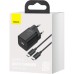 Зарядное устройство Baseus 1xUSB 25W (USB-C) + Cable Type-C black (TZCCSUP-L01)