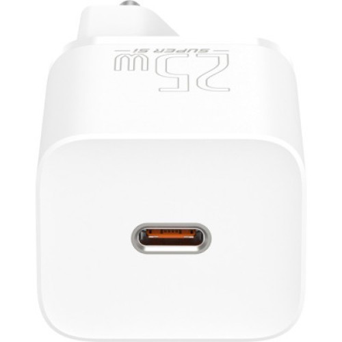 Зарядное устройство Baseus 1xUSB 25W (USB-C) + Cable Type-C white (TZCCSUP-L02)