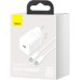 Зарядное устройство Baseus 1xUSB 25W (USB-C) + Cable Type-C white (TZCCSUP-L02)
