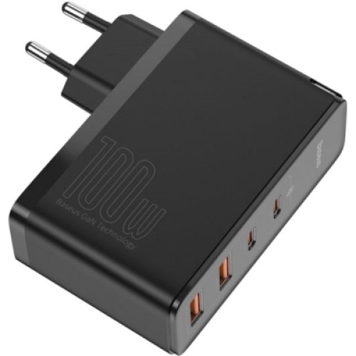 Зарядное устройство Baseus 2xUSB 100W GaN (2xUSB-C+2xUSB-A) black (CCGAN2P-L01)