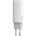 Зарядное устройство Baseus 2xUSB 65W GaN (USB-C+USB-A) white (CCGAN2L-B02)