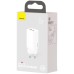 Зарядное устройство Baseus 2xUSB 65W GaN (USB-C+USB-A) white (CCGAN2L-B02)