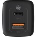Зарядное устройство Baseus 2xUSB 65W GaN (USB-C+USB-A) black (CCGAN2L-B01)