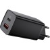 Зарядное устройство Baseus 2xUSB 65W GaN (USB-C+USB-A) black (CCGAN2L-B01)
