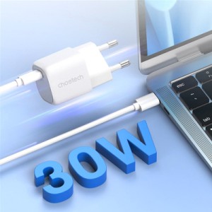 Зарядное устройство Choetech 1хUSB-C 30W PD QC3.0 PD5007 white (PD5007-EU-WH)