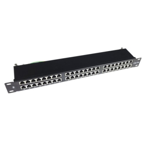 Патч-панель Eserver 19" 48хRJ-45 STP 1U cat. 5e с организатором кабеля (WT-2409-cat 5e)
