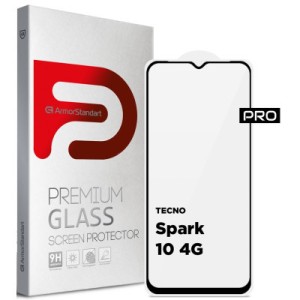 Стекло защитное Armorstandart Pro Tecno Spark 10 4G (KI5q) Black (ARM67794)