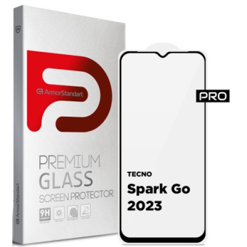 Стекло защитное Armorstandart Pro TECNO Spark Go 2023 (BF7) Black (ARM67166)