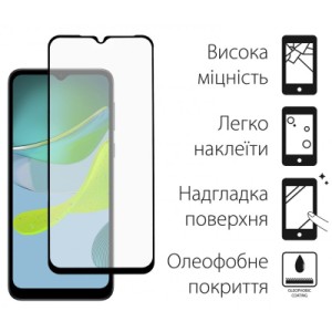 Стекло защитное Dengos Full Glue Motorola E13/E20 (black) (TGFG-282)