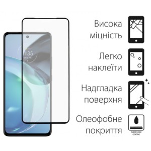 Стекло защитное Dengos Full Glue Motorola G72 (black) (TGFG-289)