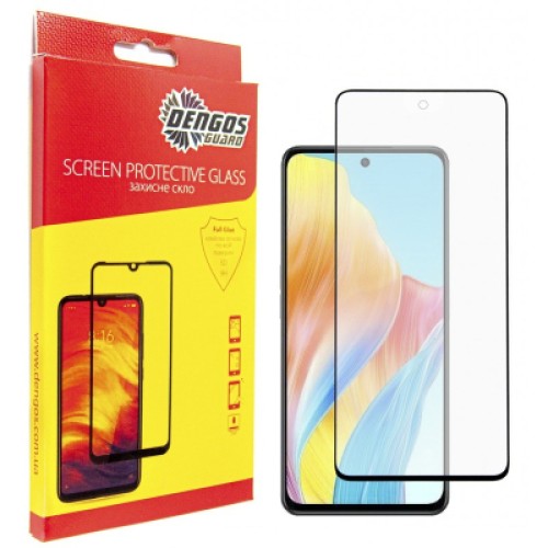 Стекло защитное Dengos Full Glue Oppo A98 5G (black) (TGFG-293)