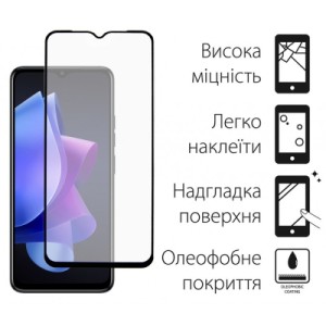 Стекло защитное Dengos Full Glue Tecno POP 7 (black) (TGFG-284)