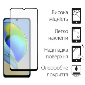 Стекло защитное Dengos Full Glue ZTE Blade V40 Vita (black) (TGFG-285)